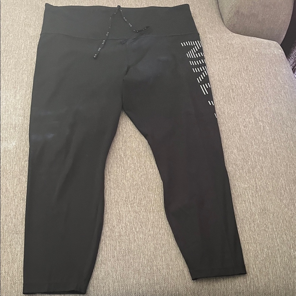 Nike Black Women Joggers with White Accents